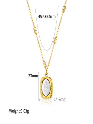 18k plated rose mirror pendant 4