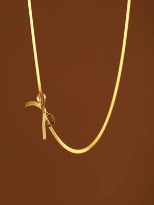 18k plated bow chain 1