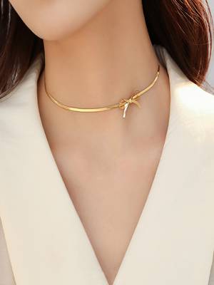 18k plated bow chain 2