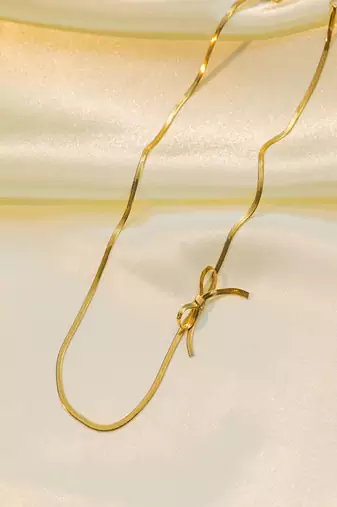 18k plated bow chain