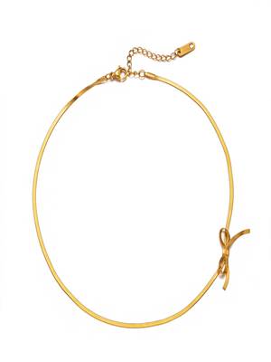 18k plated bow chain 5