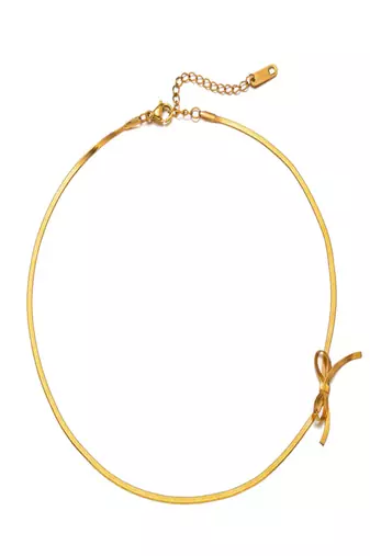18k plated bow chain