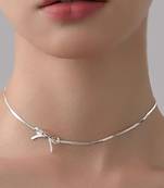 Silver plated bow chain