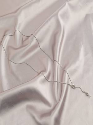 Silver plated tassel knot necklace 2