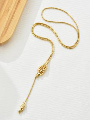 18k plated tassel knot necklace 2
