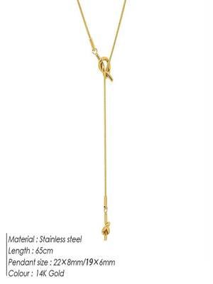 18k plated tassel knot necklace 4