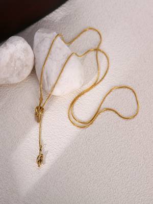 18k plated tassel knot necklace 5