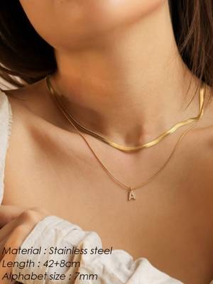 18k plated initial a necklace 4