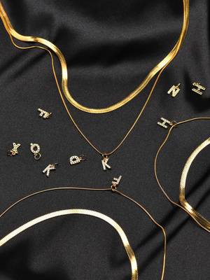 18k plated initial a necklace 5