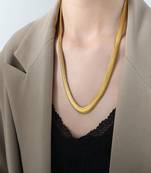 18k plated flat snake chain