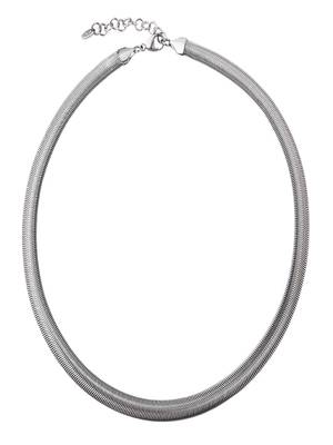 Silver plated flat snake chain 5