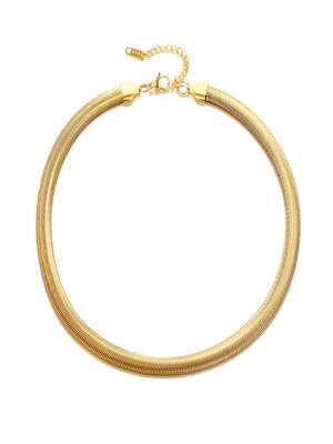18k plated flat snake chain 2