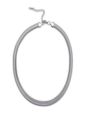 Silver plated flat snake chain 4