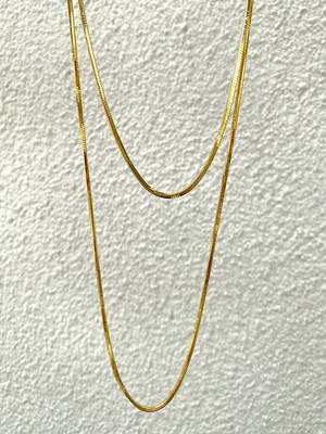 18k gold plated long snake chain18 1