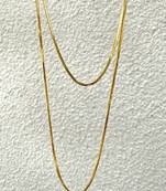 18k gold plated long snake chain18