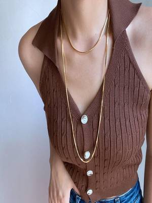 18k gold plated long snake chain18 4