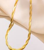 18k plated twisted chain necklace