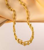 18k plated link necklace