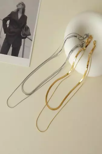 Layered snake chain - pack of 2