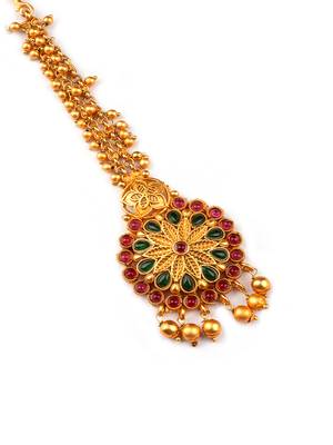 Gold plated ethnic stylish mangtika for women 2