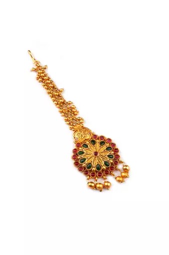 Gold plated ethnic stylish mangtika for women