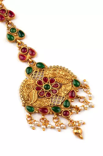 Gold plated ethnic stylish mangtika for women