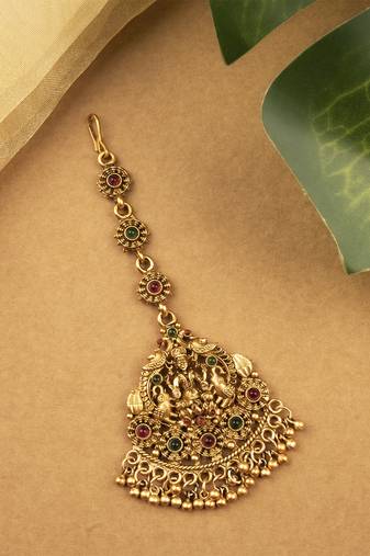 Gold plated ethnic stylish mangtika for women