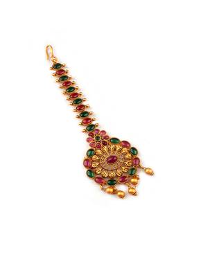 Gold plated ethnic stylish mangtika for women 3