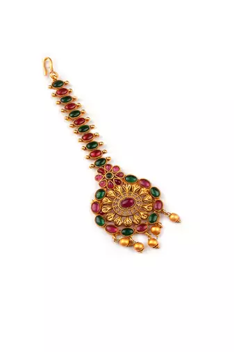 Gold plated ethnic stylish mangtika for women
