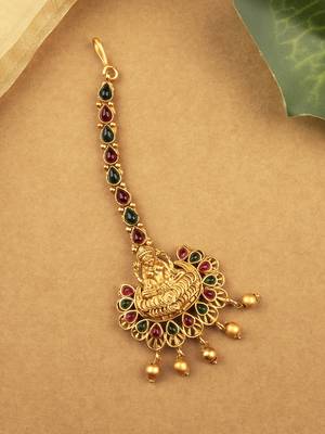 Gold plated ethnic stylish mangtika for women 1