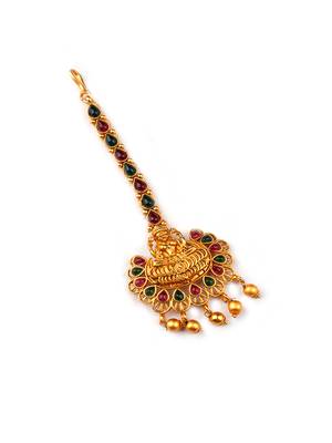 Gold plated ethnic stylish mangtika for women 3