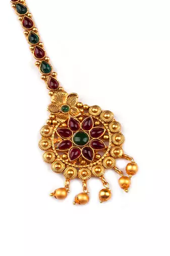 Gold plated ethnic stylish mangtika for women