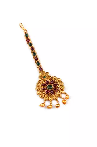 Gold plated ethnic stylish mangtika for women