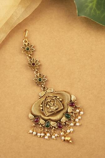 Gold plated ethnic stylish mangtika for women
