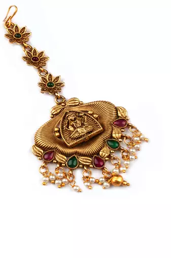 Gold plated ethnic stylish mangtika for women