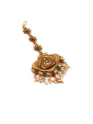 Gold plated ethnic stylish mangtika for women 3