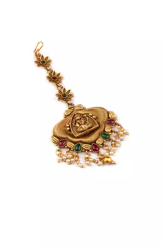Gold plated ethnic stylish mangtika for women
