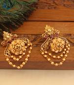 Premium matte finish peacock earrings