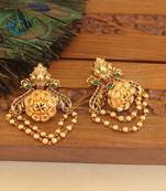 Premium matte finish peacock earrings