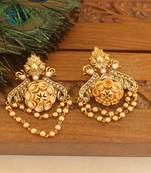 Premium matte finish peacock earrings