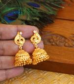 Designer gold plated peacock earrings