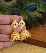 Designer gold plated peacock earrings