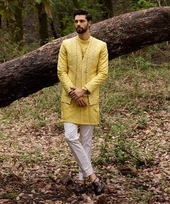 Mellow ascetic indowestern jacket set 2