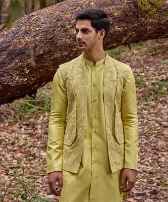 Mellow open jacket and vest set 3