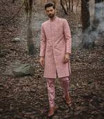 Pink anya sherwani set