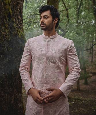 Blush pink aurore sherwani set 2