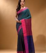 Handloom Khadi Cotton Saree With Blouse Piece