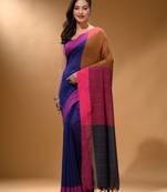 Handloom Khadi Cotton Saree With Blouse Piece