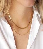 18k plated layered snake chain