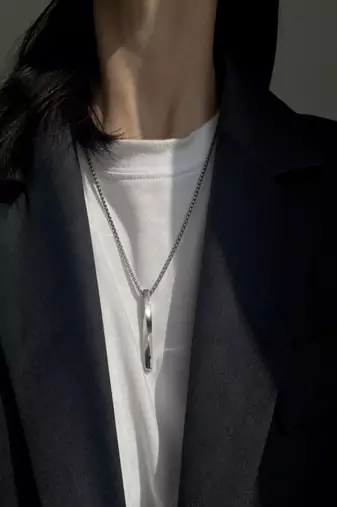 Silver plated unisex pendant chain